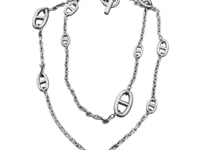 Collier en argent farandole Hermès signé